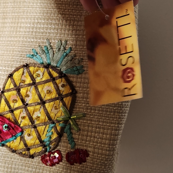 🌞5 For $20 NWT Embroidered Beaded Fruit Shoulder Bag Cherokee - Picture 3 of 5